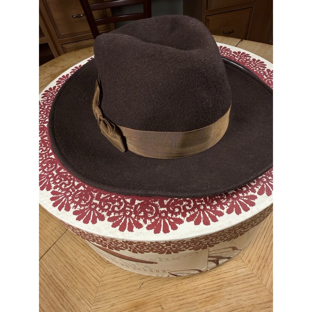 Vintage New York Toucan Collection Wool Felt Chocolate Brown‎ Women's Hat